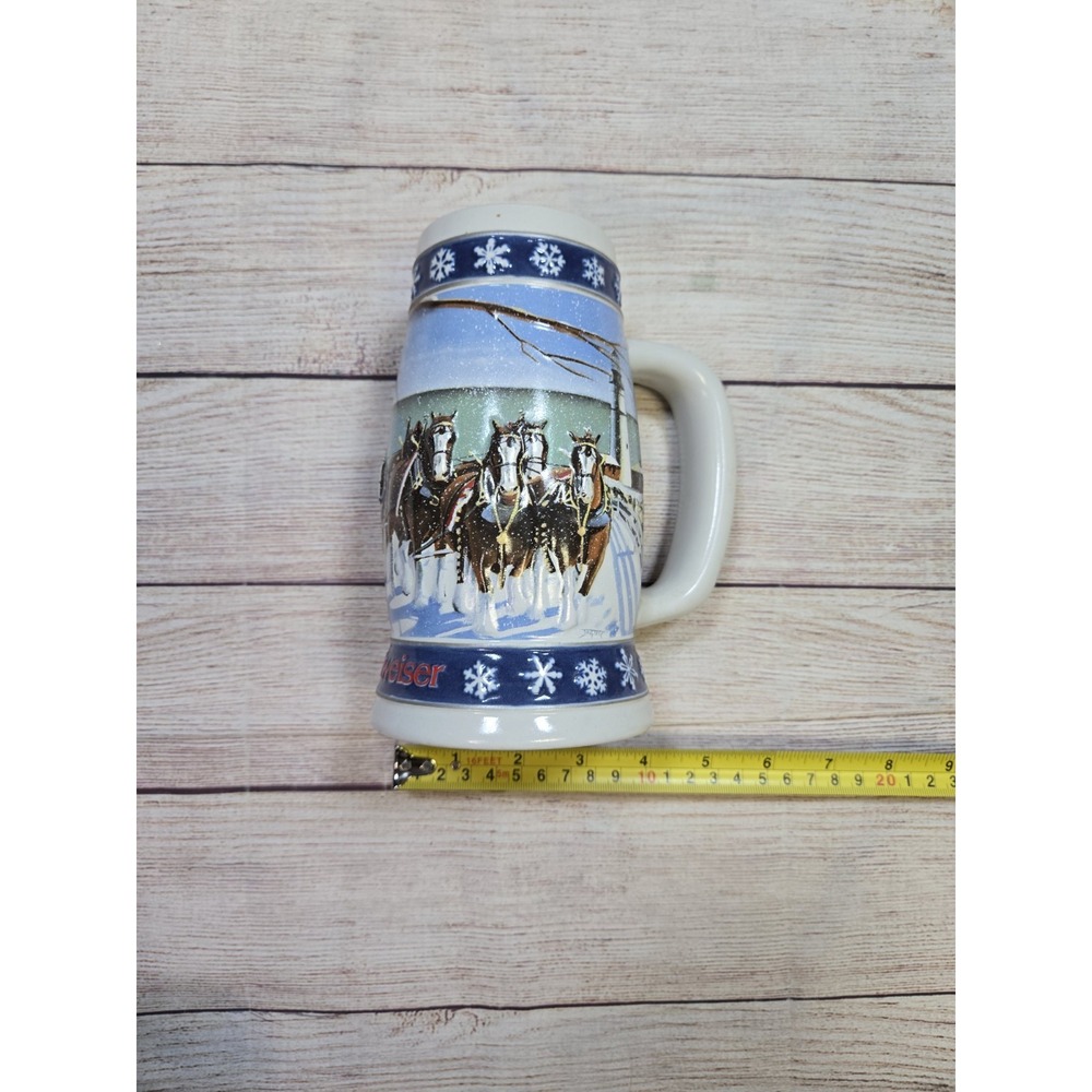 Budweiser Lighting the Way Home 1995 Holiday Stein Signature Edition‎ Vintage - Picture 7 of 8